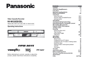 Manual Panasonic NV-MV20EBL Video recorder