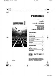 Használati útmutató Panasonic NV-SJ50EU Videofelvevő