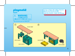 Handleiding Playmobil set 6225 City Life Inrichting voor motorwerkplaats