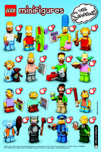 Bruksanvisning Lego set 71005 Simpsons Minifigurer