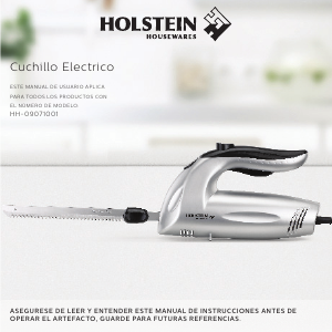 Manual de uso Holstein HH-09071001 Cuchillo eléctrico