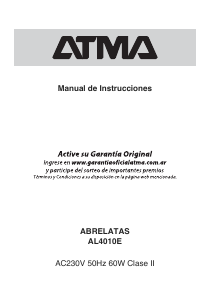 Manual de uso Atma AL4010E Abrelatas