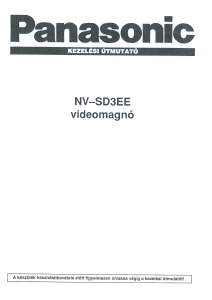 Használati útmutató Panasonic NV-SD3 Videofelvevő