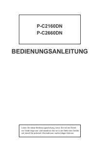 Bedienungsanleitung Triumph-Adler P-C2160DN Drucker