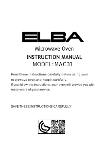 Manual Elba MAC31 Microwave