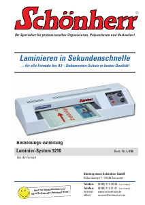 Bedienungsanleitung Schönherr 3210 Laminiergerät