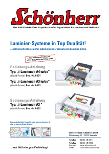 Bedienungsanleitung Schönherr i-Lam touch A3 Laminiergerät