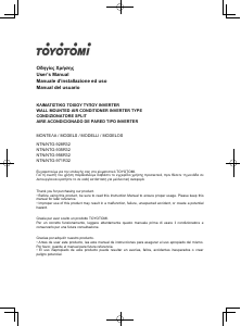 Manual de uso Toyotomi NTN/NTG-971R32 Aire acondicionado