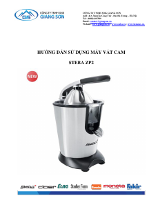 Hướng dẫn sử dụng Steba ZP 2 Máy ép cam quýt