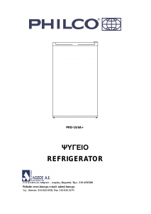 Manual Philco PRD 15/4A+ Refrigerator