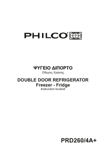 Εγχειρίδιο Philco PRD 260/4A+ Ψυγειοκαταψύκτης