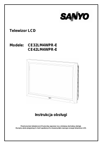 Instrukcja Sanyo CE32LM4WPR-E Telewizor LCD