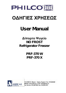 Manual Philco PRF 370 X Fridge-Freezer