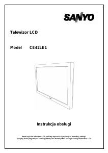 Instrukcja Sanyo CE42LE1 Telewizor LCD