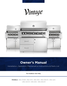 Manual Vintage VBQ-30GB Barbecue