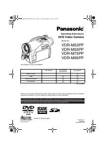 Manual Panasonic VDR-M55PP Camcorder