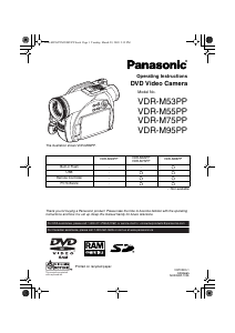 Bruksanvisning Panasonic VDR-M55PP Videokamera