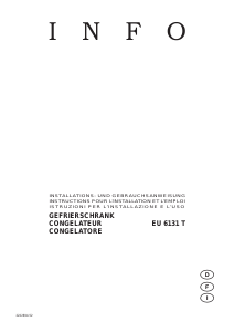 Manuale Electrolux EU1030T Congelatore