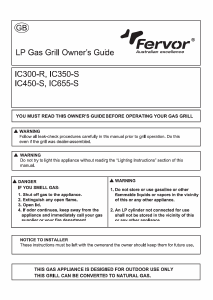 Handleiding Fervor IC450-S Barbecue