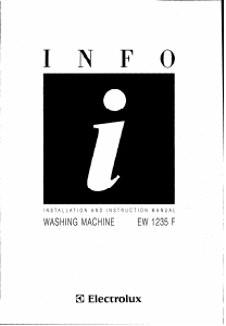Manual Electrolux EW1235F Washing Machine