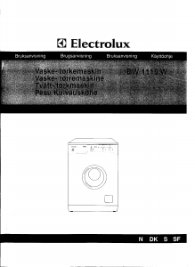 Bruksanvisning Electrolux EW1115W Kombimaskin vask-tørk