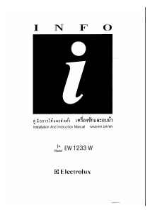 Handleiding Electrolux EW1233W Was-droog combinatie