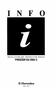 Manual Electrolux EU0562C Freezer