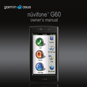 Manual Garmin-Asus nuvifone G60 Mobile Phone