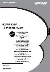 Mode d’emploi Magnavox 42MF130A Téléviseur plasma