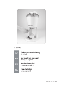 Bedienungsanleitung Gourmet Maxx Z 02110 Eismaschine