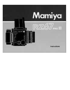 Handleiding Mamiya RZ67 Pro II Camera