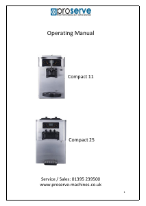 Manual Proserve Compact 25 Ice Cream Machine
