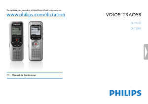 Mode d’emploi Philips DVT2000 Voice Tracer Enregistreur numérique