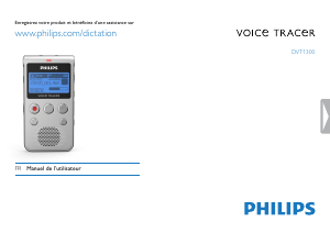 Mode d’emploi Philips DVT1300 Voice Tracer Enregistreur numérique