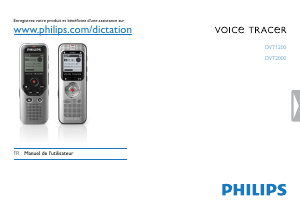 Mode d’emploi Philips DVT1200 Voice Tracer Enregistreur numérique