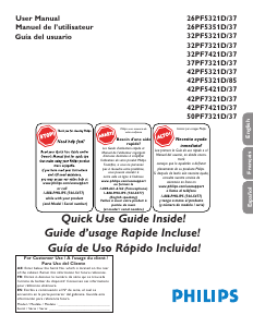 Manual de uso Philips 42PF7321D Televisor de LED