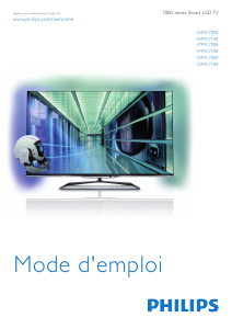 Mode d’emploi Philips 42PFL7008T Téléviseur LED