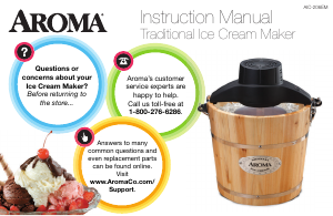 Manual Aroma AIC-206EM Ice Cream Machine