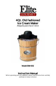 Manual de uso Elite EIM-502 Máquina de helados