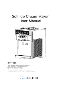 Manual ICETRO ISI-163TT Ice Cream Machine