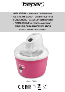 Manual de uso Beper 70.253 Máquina de helados