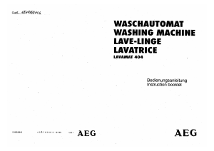 Bedienungsanleitung AEG LAV404 Waschmaschine