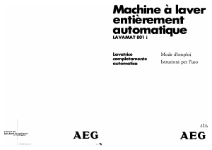 Manuale AEG LAV801I Lavatrice