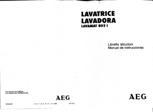 Manual de uso AEG LAV802I Lavadora