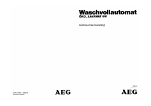 Bedienungsanleitung AEG LAV833 Waschmaschine