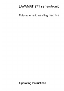 Manual AEG LAV971 Washing Machine