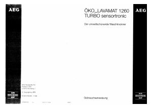 Bedienungsanleitung AEG LAV1260-10 Waschmaschine