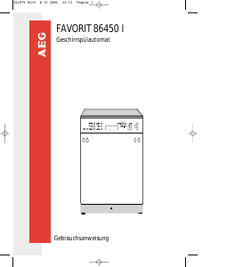 Bedienungsanleitung AEG FAV86450ID Geschirrspüler