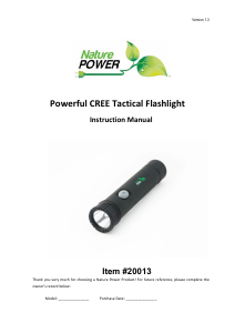 Manual Nature Power 20013 Flashlight