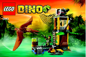 Brugsanvisning Lego set 5883 Dino Pteranodontårn